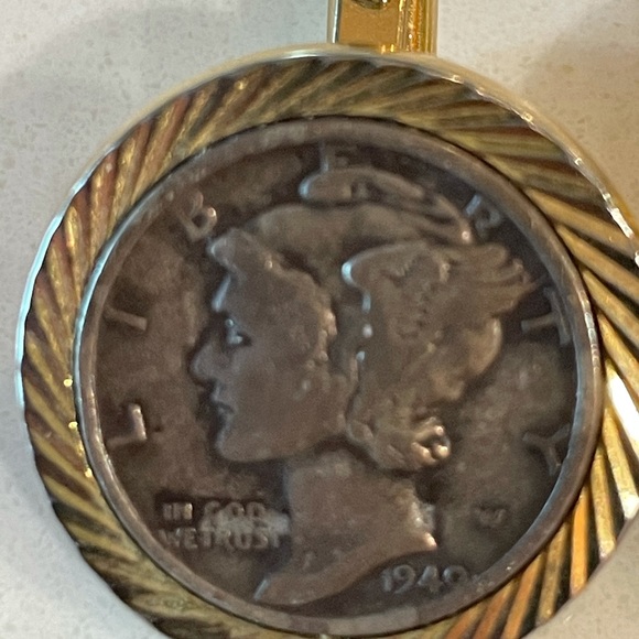 Vintage Mercury Dime Cuff Links - Picture 3 of 6
